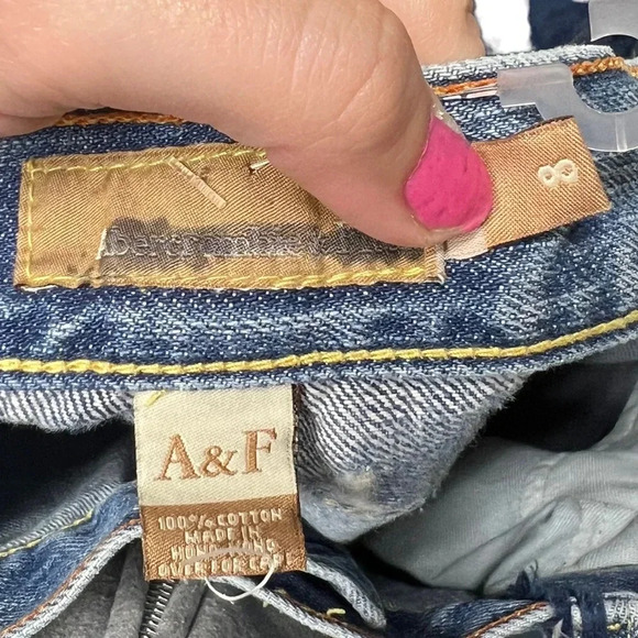 Vintage Abercrombie & Fitch Y2K Low Rise Flare Distressed Denim 8 - Picture 6 of 6